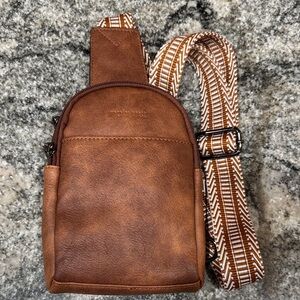 Brown Leather Crossbody Bag